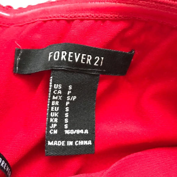 💃🏻 Forever 21 mini red strapless dress - Picture 5 of 5